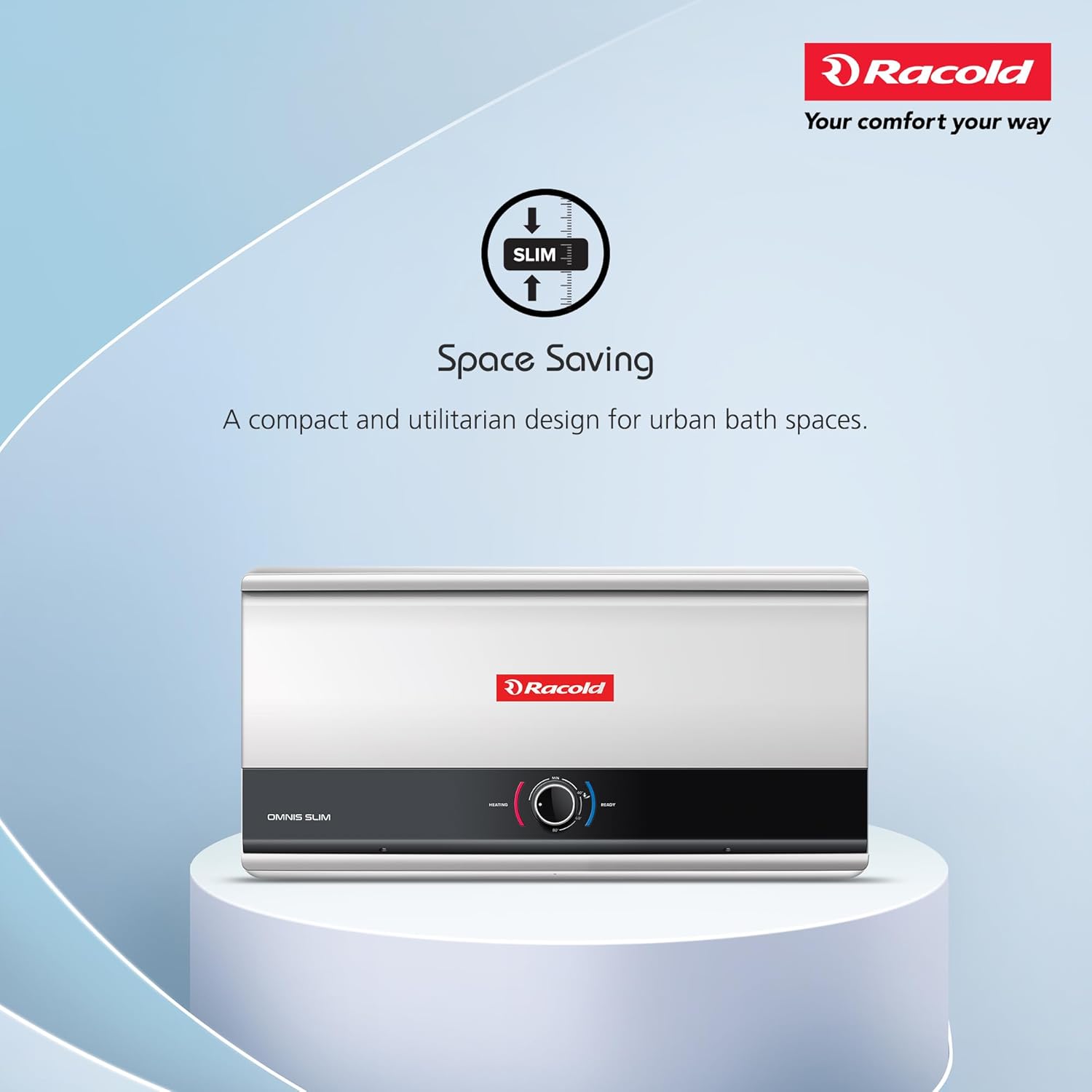 OMNIS SLIM 15LTR (HORIZONTAL)(AC DESIGN)-WATER HEATER