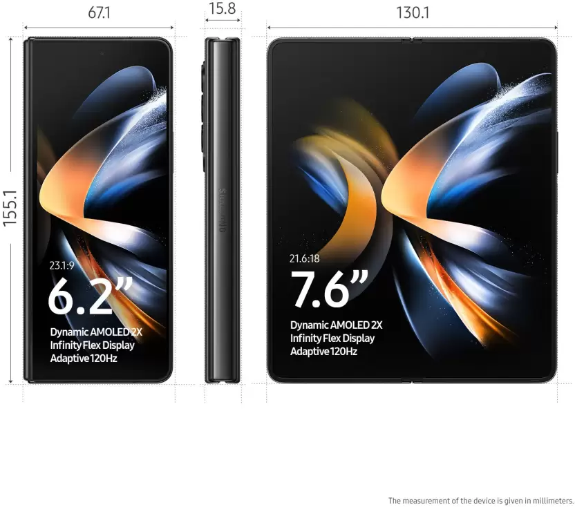GALAXY Z FOLD 4 (12-512) - PHANTOM BLACK - MOBILE PHONE - SAMSUNG
