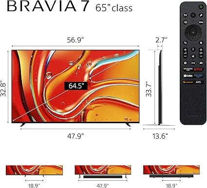 K-65XR70 (GOOGLE TV)(4K UHD SMART LED)(BRAVIA 7)(MINI LED